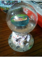 Antica palla di vetro con neve da collezione snowball