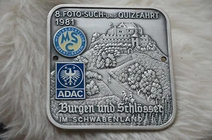 Oldtimer Plakette, 8. Quizfahrt Burgen und Schlösser im Schwabenland, 1981! - Bild 1 von 5