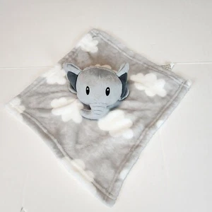 Small Parent's Choice elephant plush lovey security blanket gray white clouds - Picture 1 of 6