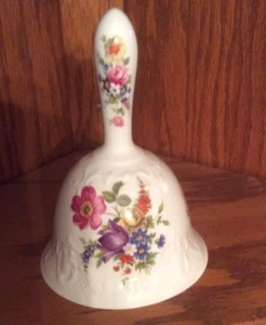 Porcelain Bell Large Dinner Hammersley Spode Bouquets Embossed Bone China - Picture 1 of 12