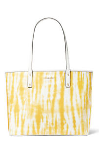  New Michael Kors carter Large Open Tote Bag buttercup gold yellow polyurethane 