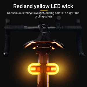 Bike Turn Signals Light Bicycle Rear Indicator Lamp with Smart Wireless Remote - Picture 1 of 13