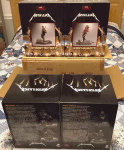 Metallica Rock Iconz KnuckleBonz Estatua Bajo Numerado Juego Completo en Estuche - Imagen 1 de 11