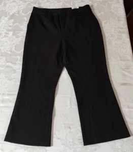 INC Dress Pants Womens Size 12 Black Reg Fit Flare Leg Poly Blend NWT Excellent - Picture 1 of 11