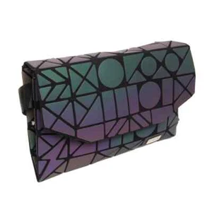 AIKO-MOZAIKO BAN.B.LU-GEOMETRIC LUMINOUS SHINEY FANNYPACK REFLECTS LIGHT - Picture 1 of 3
