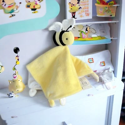 "Manta de seguridad para bebé Burts Bees Lovey Bumble Bee amarilla Lovie 10"" X 10""" Foto 1 de 4