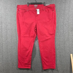 Torrid Boyfriend Straight Leg Jeans Stretch Mid Rise Torrid Size 26 Red - Picture 1 of 11