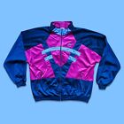 Nike 90S Vintage Jacket Size Xl Rare Violet Blue Pink Red Tag Sports Running