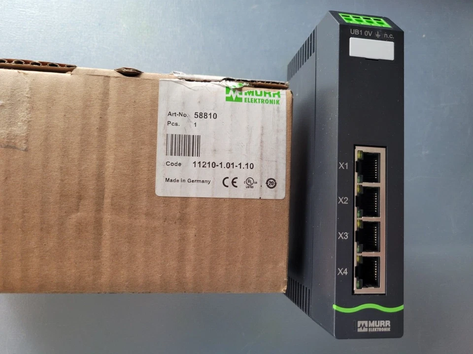 Murr Elektronik Xelity 4TX Unmanaged Switch 4 Port 100Mbit 58810 - Image 1 of 1