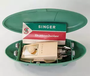 Accesorio recto con ojal Singer vintage con 5 placas 489510 Jetson 1960 - Imagen 1 de 7