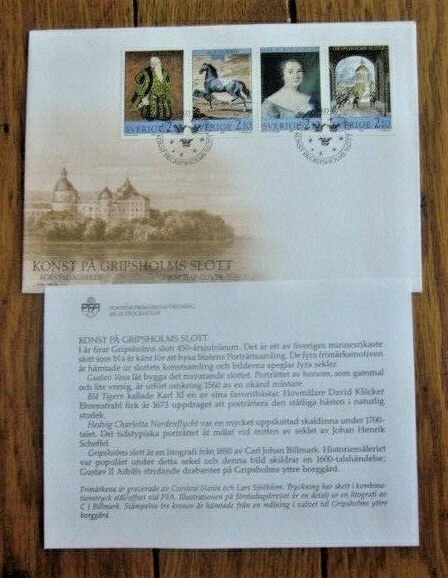Sweden 1987 Gripsholm Castle ART SHEET Engraver CZESLA Slania FDC+INFO CARD UNAD - Image 1 of 1