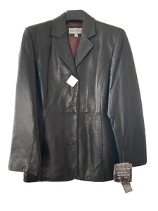 Charles Klein Womans Small Black SOFT Leather Jacket - Picture 1 of 8