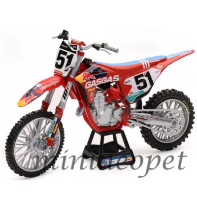 NEW RAY 58303 GASGAS MC 450F RED BULL RACING DIRT BIKE 1/12 #51 JUSTIN BARCIA - Image 1 of 2