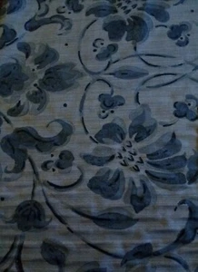 Arthur Sanderson Upholstery FABRIC BLUE FLORAL 4m x 1.35m piece cushion curtain  - Picture 1 of 1