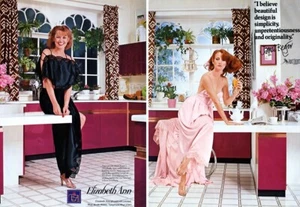 Janet Reger Elizabeth Ann 1977 diseño de cocina retro anuncio de revista de 4 páginas - Imagen 1 de 2