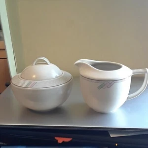 MIKASA POTTERS TOUCH DEVON COVERED SUGAR & CREAMER SET CB004 - Picture 1 of 10