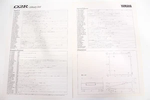 Folleto original de la lista de bibliotecas de Yamaha 02R Descripción general del folleto (versión japonesa) - Imagen 1 de 1