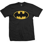 Batman Mens Black Short Sleeve T-Shirt Classic Logo DC Comics Superhero Movie Sm