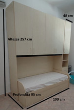 Cameretta mobile letto ponte completa di materassi