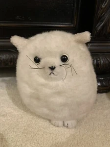Dakin White Cat Japan Artists Society Plush 1980 Vintage Stuffed Rare 10" - Picture 1 of 3