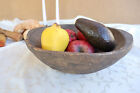 Vintage Wood Dough Antique Carved Bowl Small Plate Rural Dish Tray 19th 1800s.