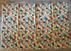 Riley Blake Graphic Alphabet Block Sasparilla Cotton Flannel Fabric 29" x  44"  - Picture 1 of 4