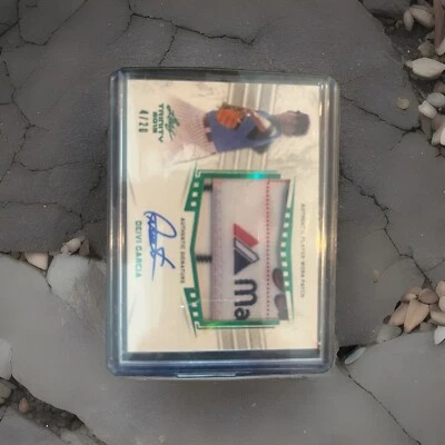 2019 Leaf Trinity Deivi Garcia RPA Green Yankees Pinstripe Tag /20 (game Worn) - Image 1 of 2