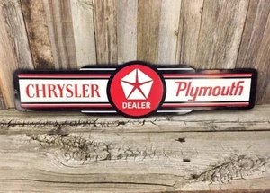 Chrysler Playmouth Händler 20 Zoll geprägtes Metallblechschild Vintage Stil Garage Neu - Bild 1 von 2