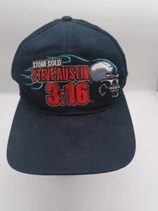 VINTAGE 90s Stone Cold Steve Austin Hat WWF Austin 3:16 SnapBack Skull WWE 1998 - Bild 1 von 9