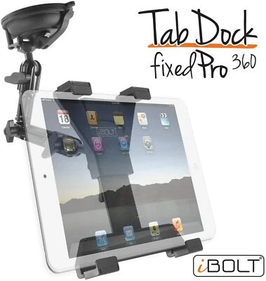 iBOLT TabDock FixedPro 360 Suction- Heavy Duty Metal 8" Multi-Angle Suction Cup  - Image 1 of 4