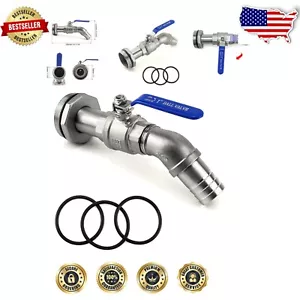 Reliable Stainless Steel Barrel Faucet with 1-1/4 Inch Outlet - No Leak Design - Picture 1 of 9