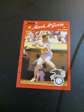 1990 Donruss Mark Mcgwire Allstar Error Card Wrong Back #697
