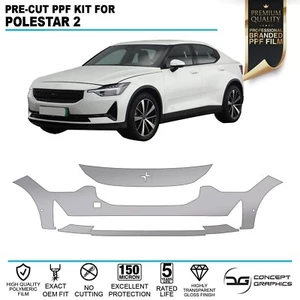 Front Bumper Stone Guard PPF Kit Paint Protection Film For Polestar 2 22+ - Picture 1 of 3