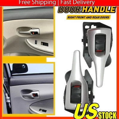 Manija de puerta para Toyota Corolla 2009-2013 interior delantero + trasero derecho negro/plateado Foto 1 de 4