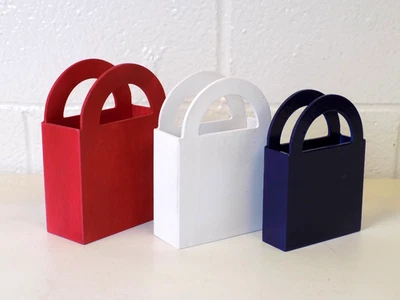 Гнездовой карман подарочные коробки красный белый синий незаконченный дерева Craft - 3 размеров/цвета - Изображение 1 из 4