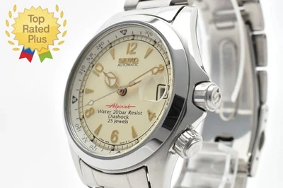 OH!! Автоматические мужские часы SEIKO RED Alpinist 4S15-6000 циферблат цвета слоновой кости дата ЯПОНИЯ - Изображение 1 из 4