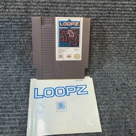 Loopz Nintendo NES 1990 Puzzle Game Cartridge and Manual Tested