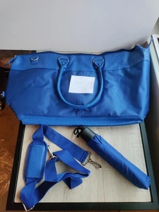 Ballistische Nylon-Tasche (15-13/16 Zoll 6-1/2 Zoll x 12 Zoll) & Regenschirm-Set, blau - Bild 1 von 13