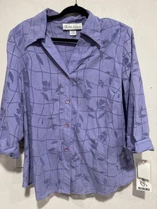 Top para mujer Gloria Lance 2X púrpura Burn Out floral - Imagen 1 de 6