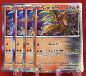 4X Pokémon TGC Gouging Fire 038/191 S&V Surging Sparks Holo Rare English 2024 NM - Picture 1 of 2