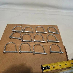 Pasadores de resorte de acero al carbono chapados en zinc de alta resistencia eje de 2" de 1/4 pulgadas de 12 unidades - Imagen 1 de 4