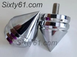 Extremos de barra Kawasaki Ninja ZX10R cromados con picos - vendedor de EE. UU. - Imagen 1 de 1