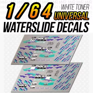 Decalcomania universale scorrevole toner bianco personalizzato scala 1/64 per ruote calde - Foto 1 di 4