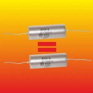 0,47 uF 200 V PAR EMPAREJADO DE PAPEL EN ACEITE CONDENSADORES DE AUDIO PIO K40Y-9 K40U-9 NUEVO DE LOTE ANTIGUO - Imagen 1 de 2