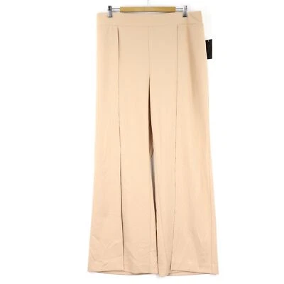 Pantalones para mujer Thalia Sodi con tachuelas de pierna dividida $79, X-grande, beige turrón Foto 1 de 4