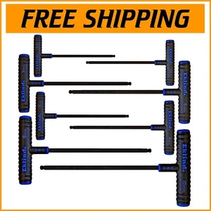 Easy-Access 8-Piece T-Handle Hex Key Set, Metric Sizes 2-10, Optimal Performance - Picture 1 of 8