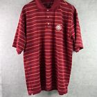 Nike Golf Polo Shirt Mens Large Red Striped McCormick Ranch Golf Club Scottsdale