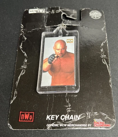 Vintage 1998 WCW/NWO Racing Champions Goldberg Keychain Keyring Cover