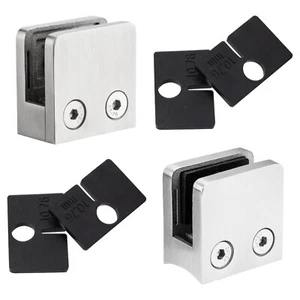 Glashalter Edelstahl Glas-Klemme-Befestigung Scheibensicherung PS: 8,0-10,76 mm - Bild 1 von 19