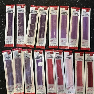 Pik 6-Strand Embroidery Floss Purple & Pink 550,553,499,335,818,309,552,327 - Image 1 of 3